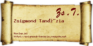 Zsigmond Tanázia névjegykártya